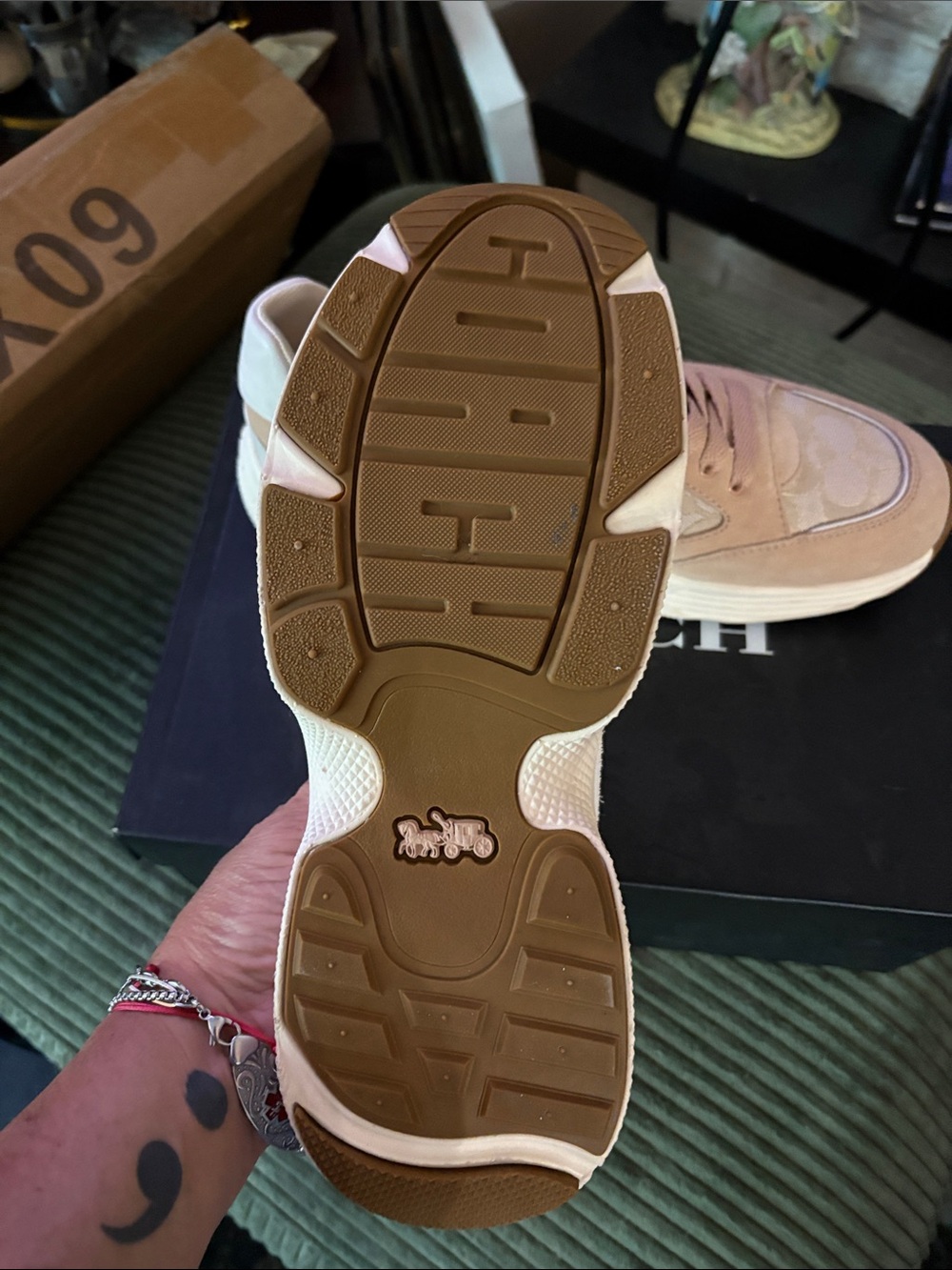 Coach Blush Pink Signature Runner Sneakers - Picture 7 of 8